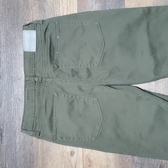 Ag Adriano goldschmied Stryker luxe olive green soft jeans slim straight - Picture 8 of 8